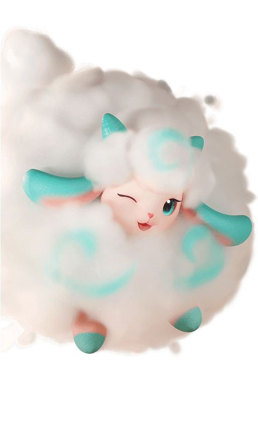 Nimbi, a fluffy cloud-like Aniimo